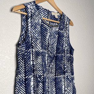 MICHAEL Michael Kors Medium Blue Patterned Tank Top